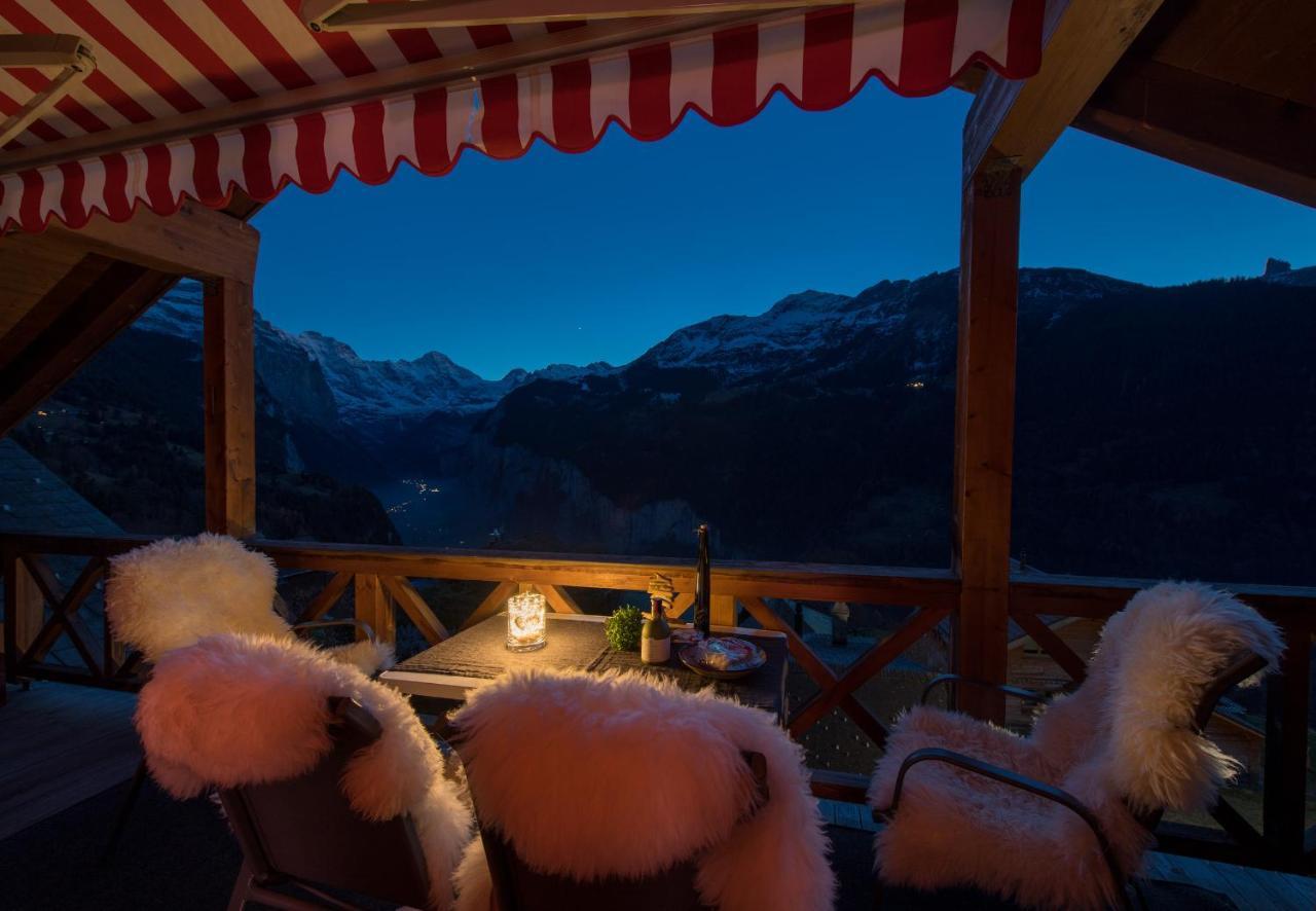 Chalet Rose Penthouse Wengen Esterno foto
