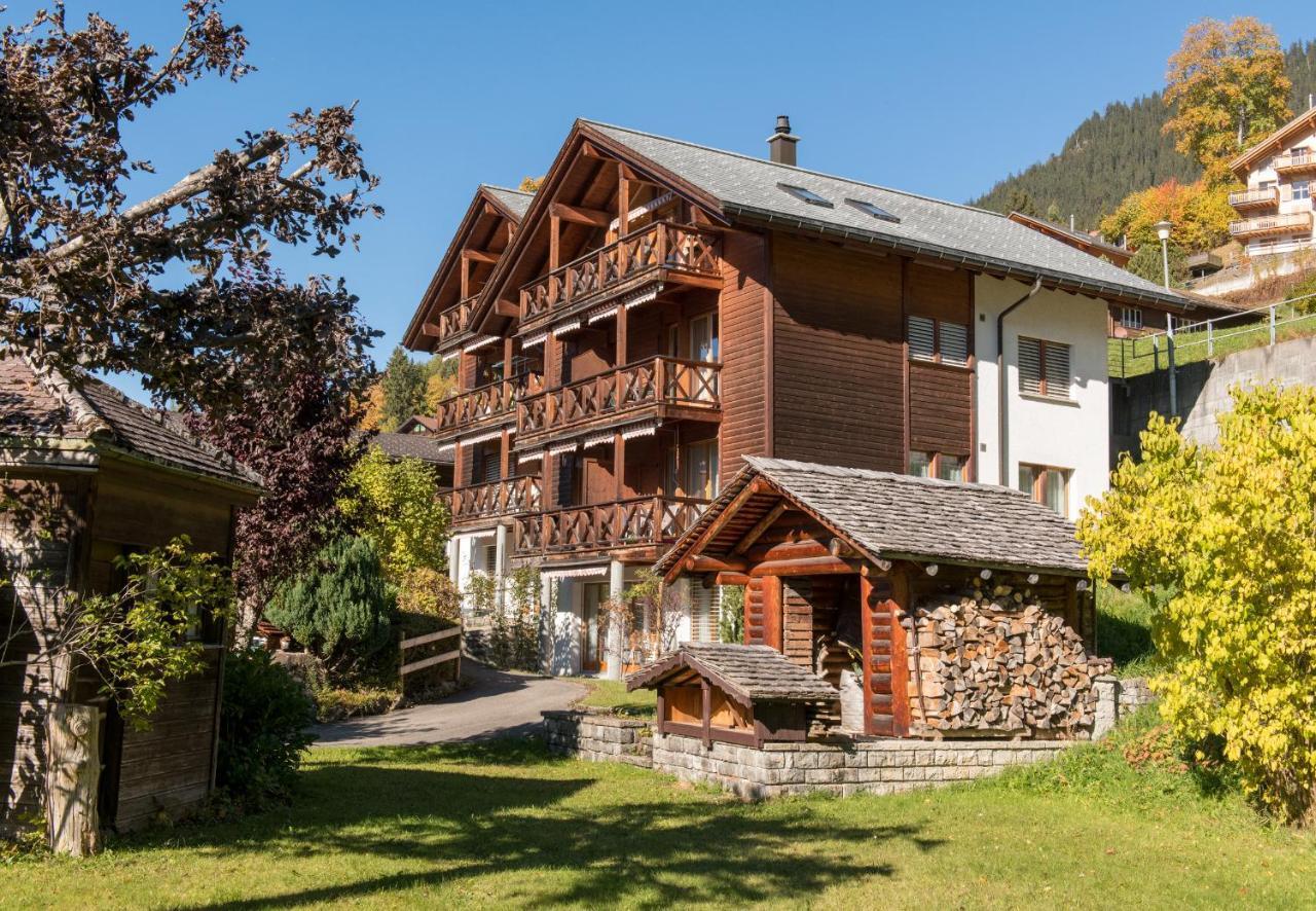 Chalet Rose Penthouse Wengen Esterno foto