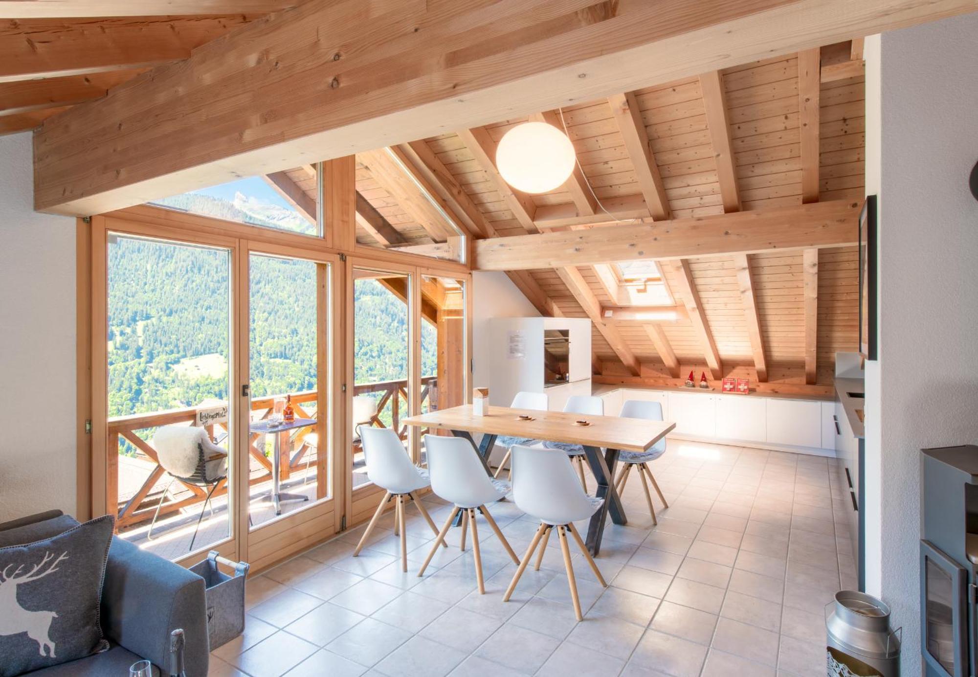 Chalet Rose Penthouse Wengen Esterno foto